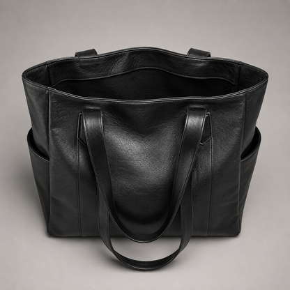 Classic Leather Tote Bag front