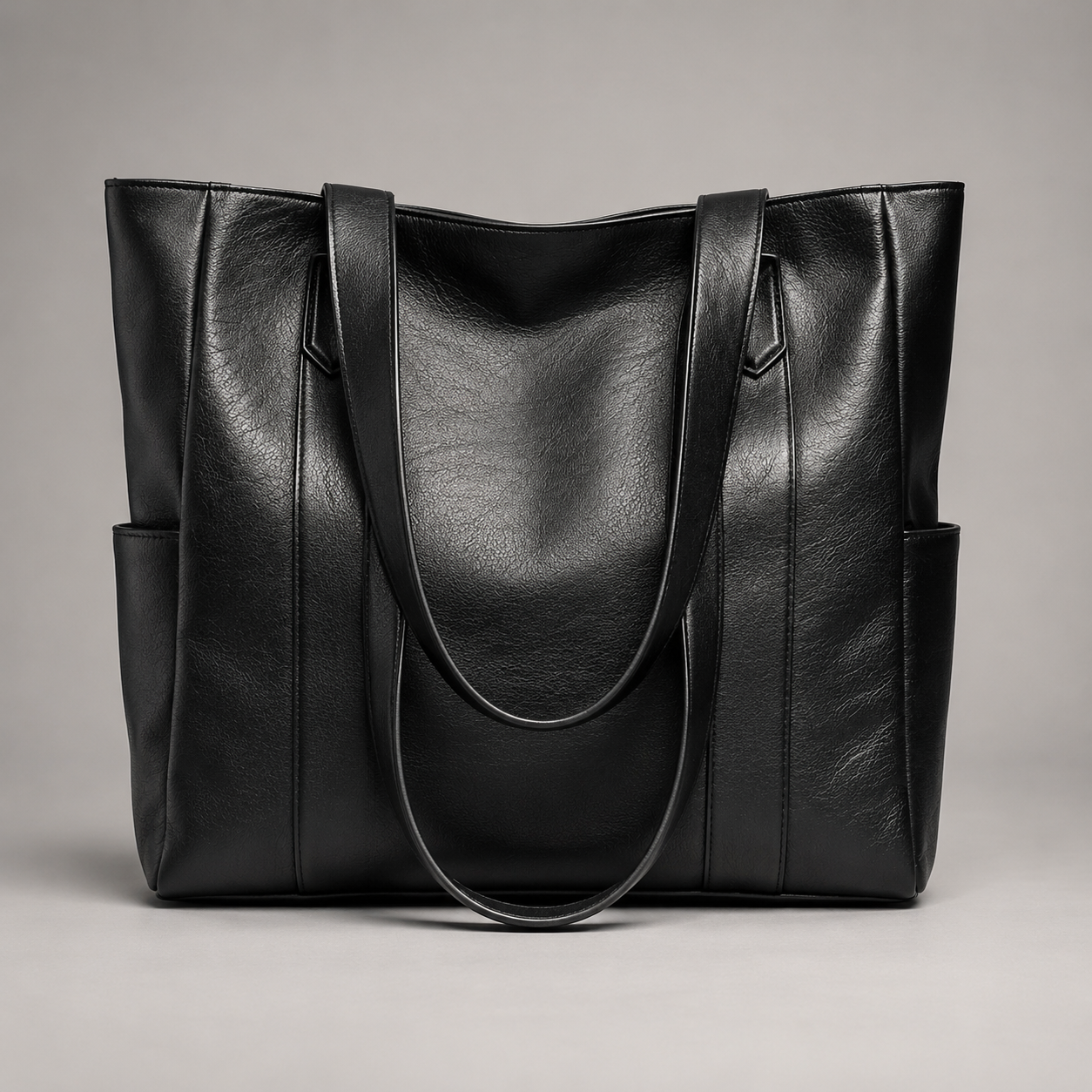 Classic Leather Tote Bag side