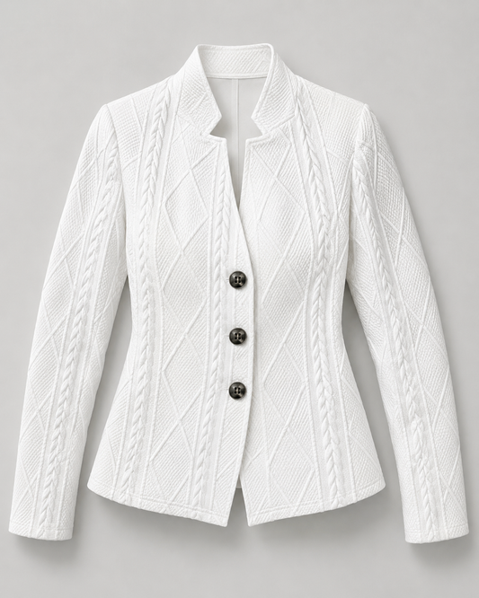 Cable Knit Blazer Jacket front