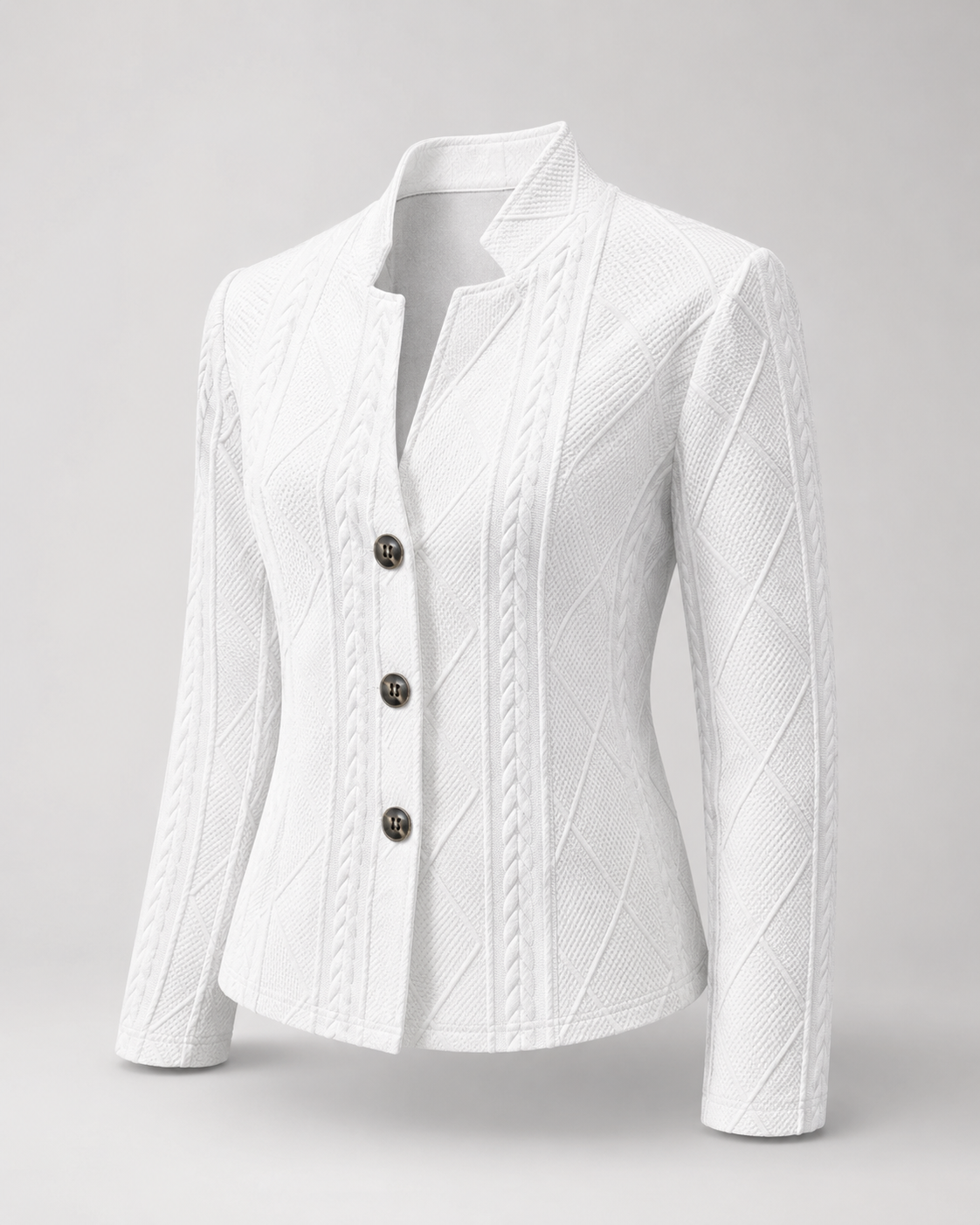 Cable Knit Blazer Jacket detail