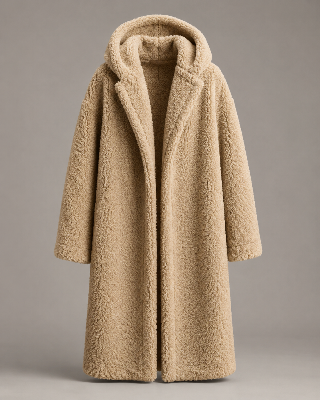 Oversized Sherpa Hooded Coat side