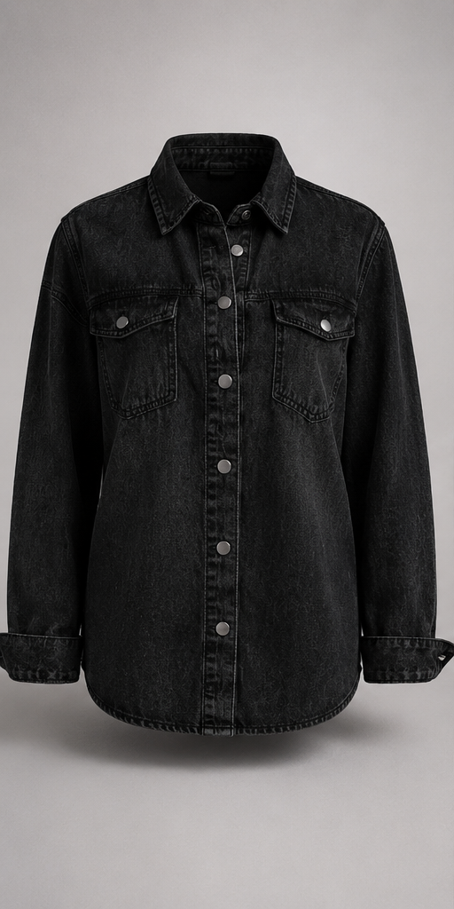 Oversized Denim Shacket front