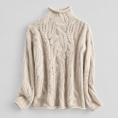 Cable Knit Turtleneck Sweater