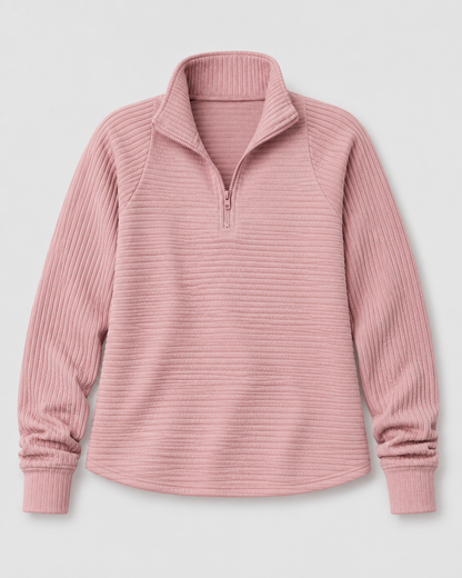 Ribbed Quarter-Zip Pullover side