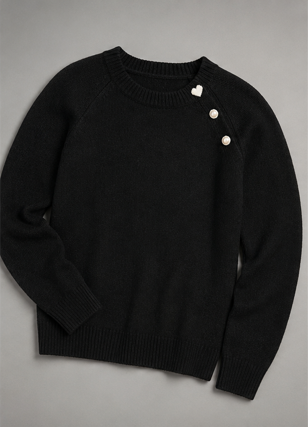 Pearl Button Knit Sweater