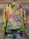 Women's Floral-Print Brushed-Lining Hoodie - view 1