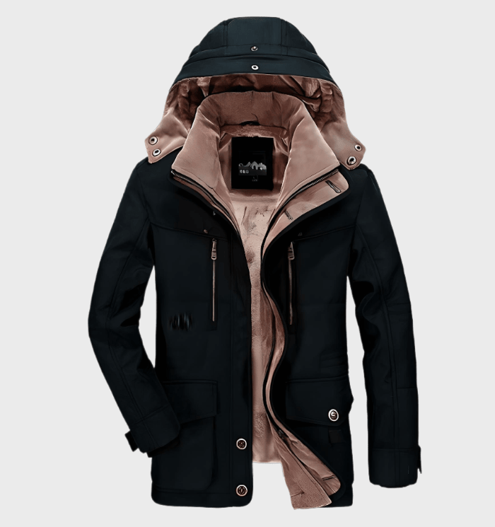 Men's Longline Fleece-Lined Hooded Padded Jacket - view 5