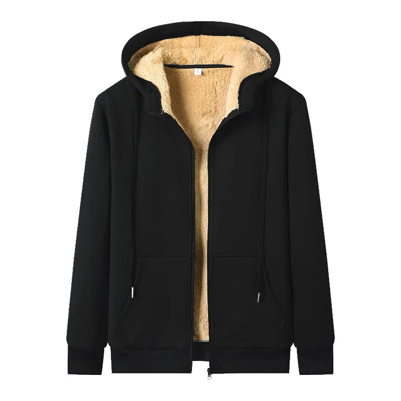 Women's Oversized Hooded Padded Zip-Up Jacket in Black - view 1
