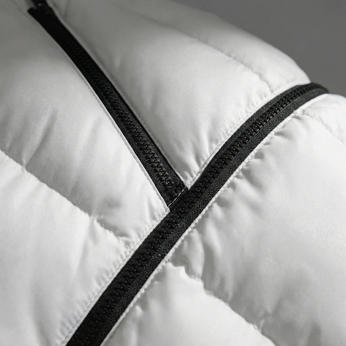 Women's Quilted Hooded Longline Padded Coat in White - view 3